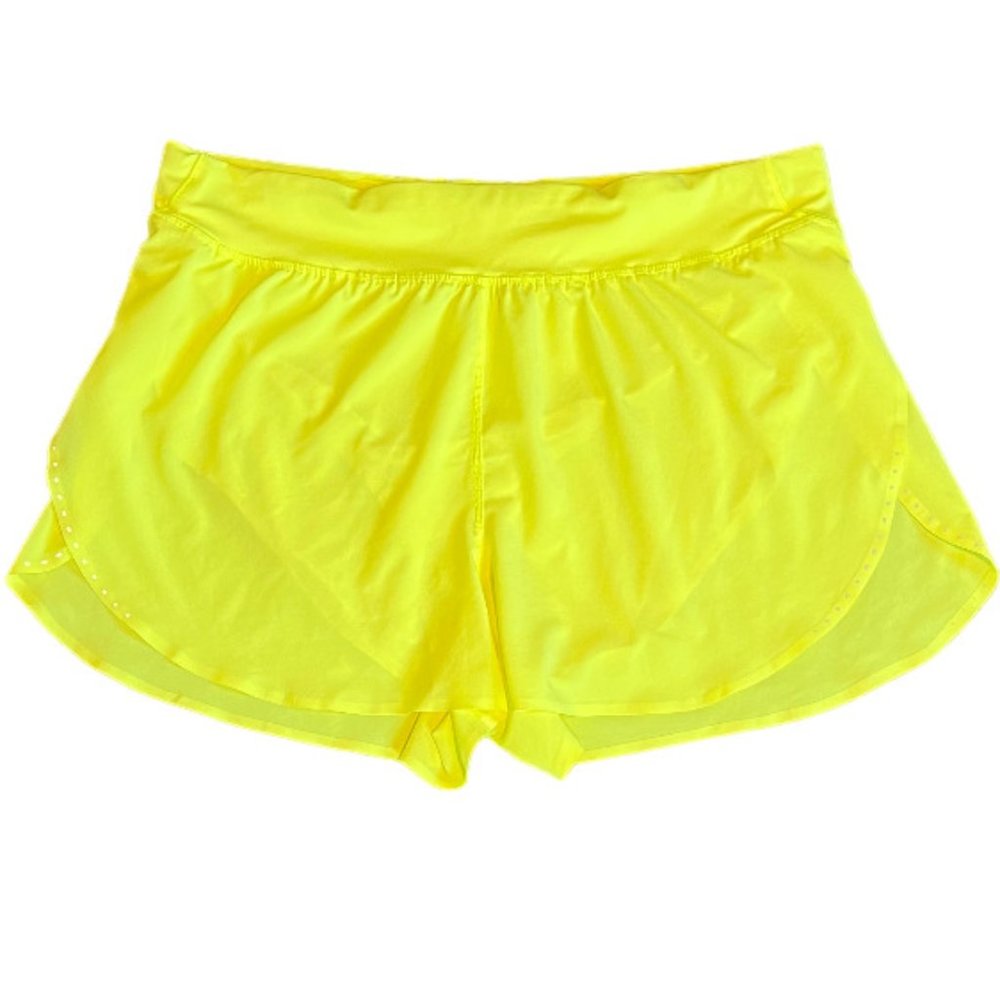 Lululemon Fast and Free High Rise Reflective Classic Short 3" Yellow Size 14